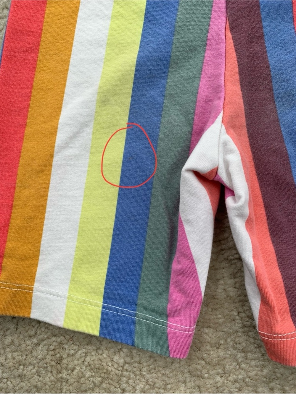 Tea Collection Size 5 Colorful Rainbow Stripe Tumble Biker Somersault Shorts - Picture 4 of 4